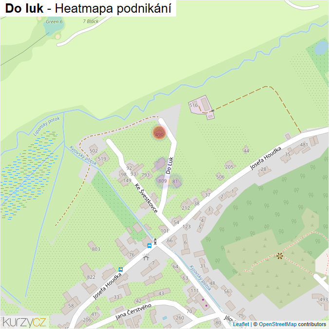 Mapa Do luk - Firmy v ulici.