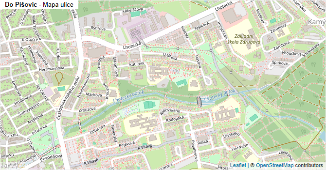 Do Píšovic - mapa ulice