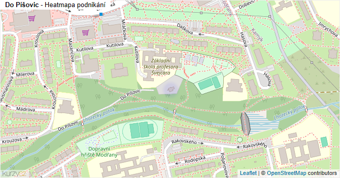 Do Píšovic - mapa podnikání