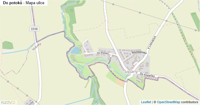 Do potoků - mapa ulice