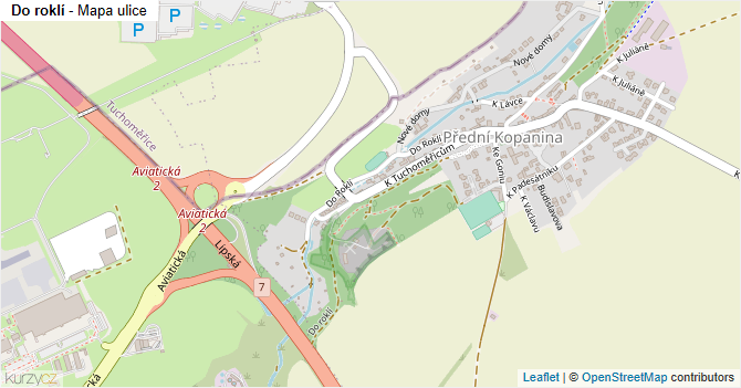 Do roklí - mapa ulice