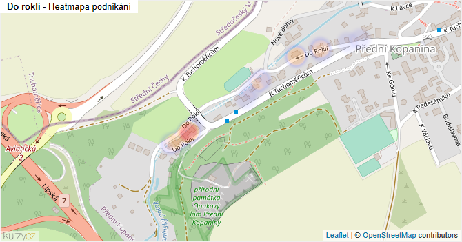 Do roklí - mapa podnikání