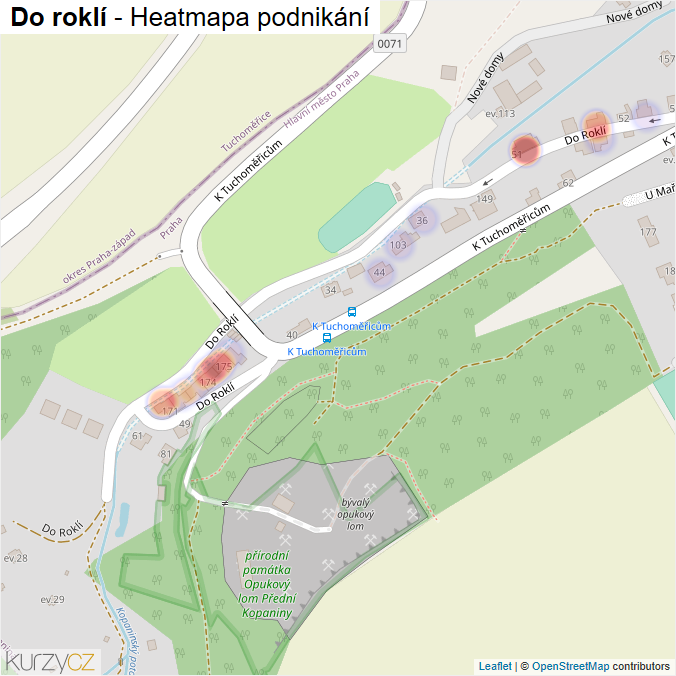 Mapa Do roklí - Firmy v ulici.