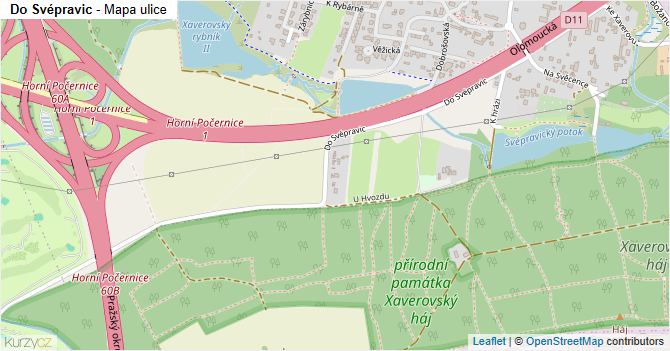 Do Svépravic - mapa ulice