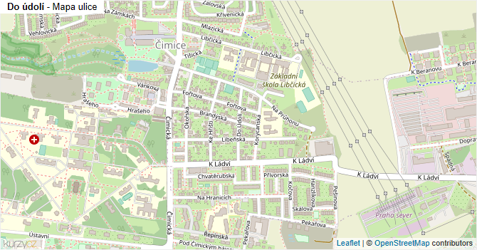 Do údolí - mapa ulice