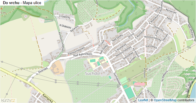 Do vrchu - mapa ulice