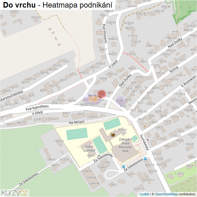 Mapa Do vrchu - Firmy v ulici.