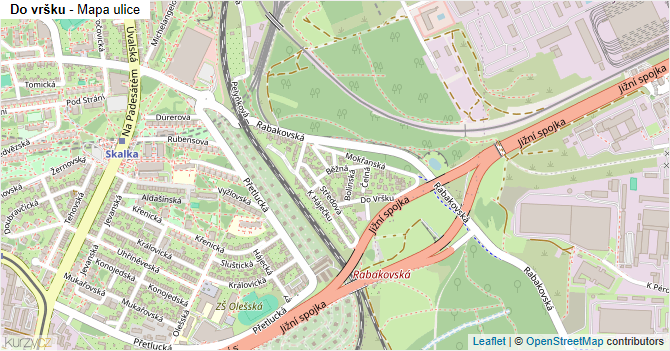 Do vršku - mapa ulice