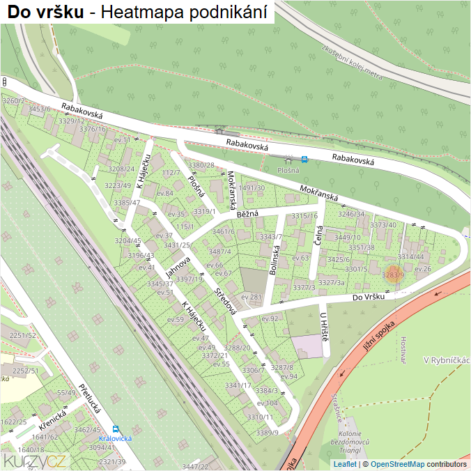 Mapa Do vršku - Firmy v ulici.
