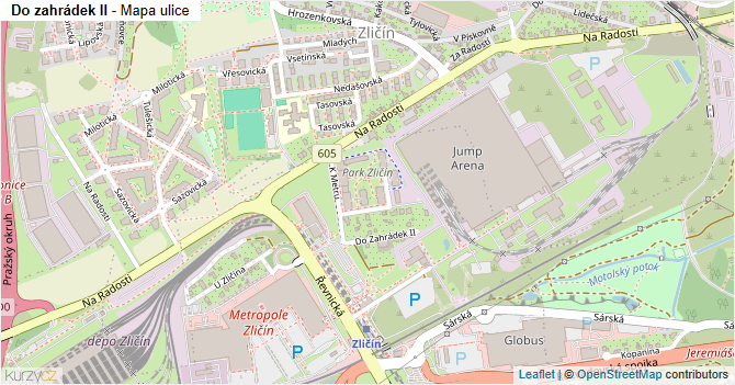 Do zahrádek II - mapa ulice