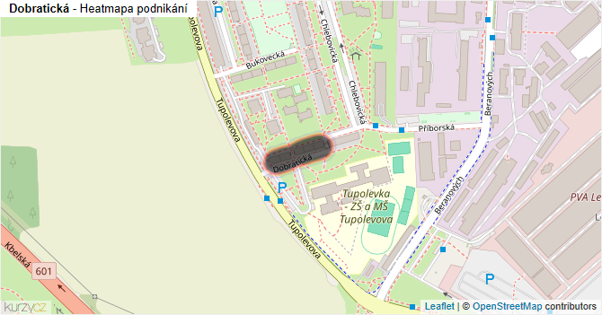 Dobratická - mapa podnikání