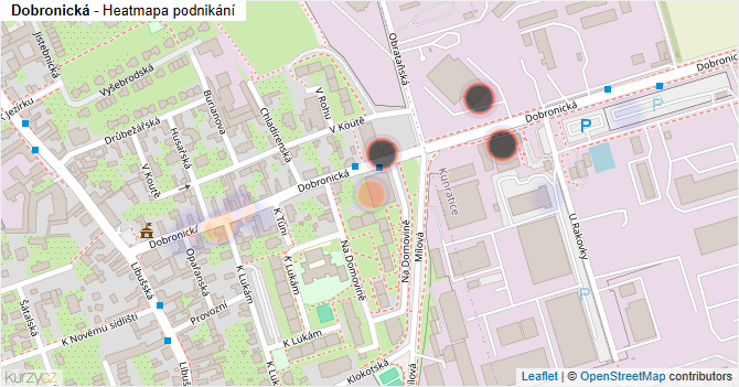 Dobronická - mapa podnikání
