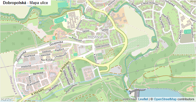 Dobropolská - mapa ulice