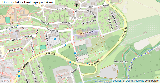 Dobropolská - mapa podnikání