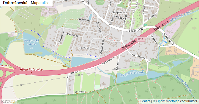 Dobrošovská - mapa ulice