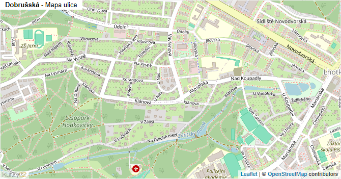 Dobrušská - mapa ulice