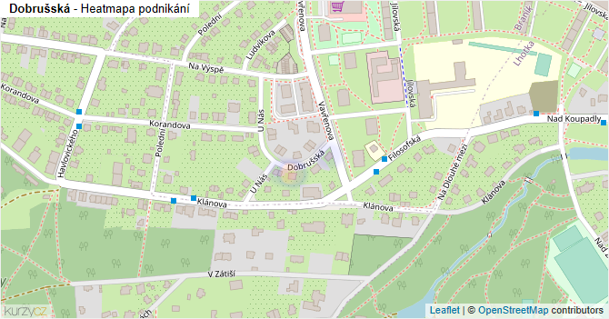 Dobrušská - mapa podnikání