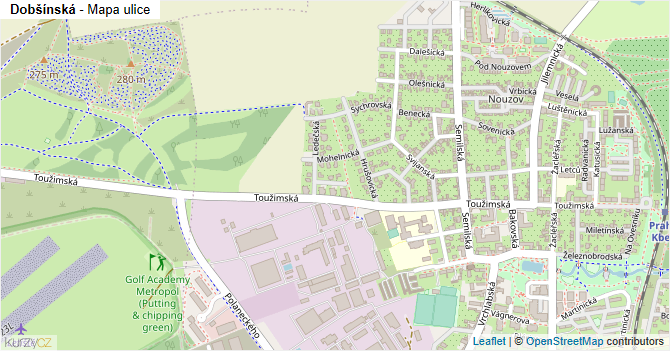Dobšínská - mapa ulice