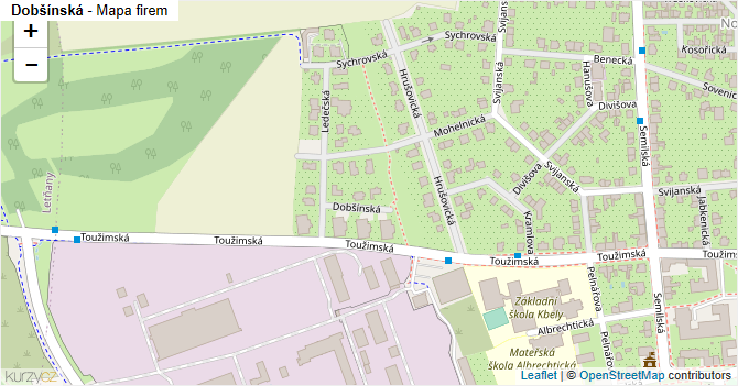 Dobšínská - mapa firem