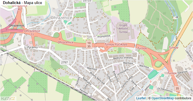 Dohalická - mapa ulice
