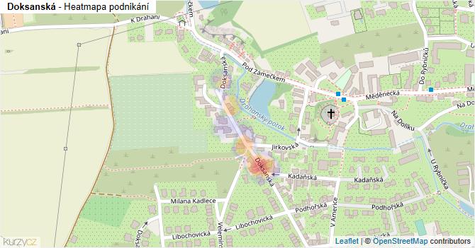 Doksanská - mapa podnikání