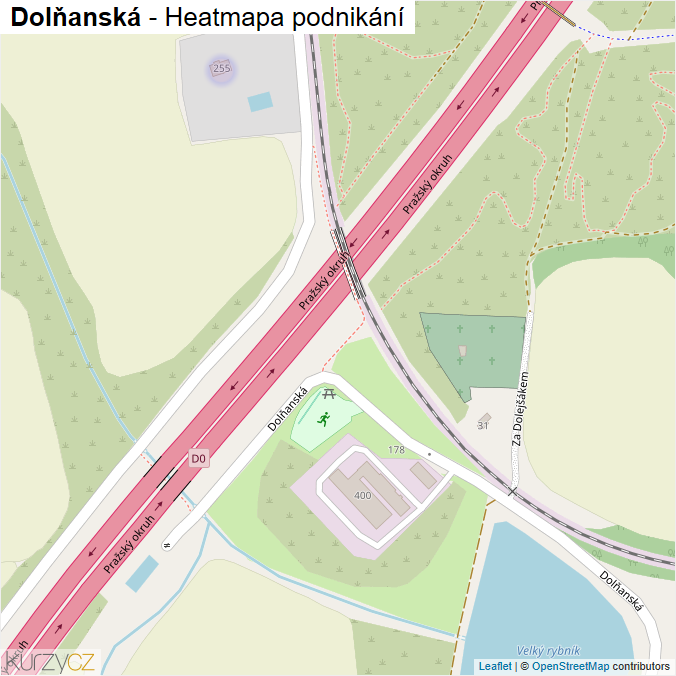 Mapa Dolňanská - Firmy v ulici.