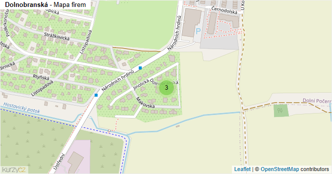 Dolnobranská - mapa firem