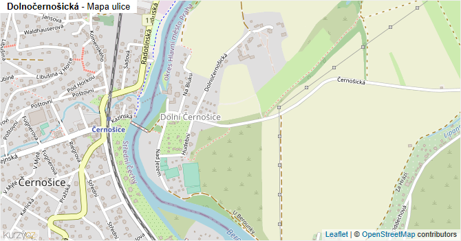 Dolnočernošická - mapa ulice