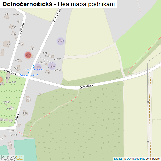Mapa Dolnočernošická - Firmy v ulici.