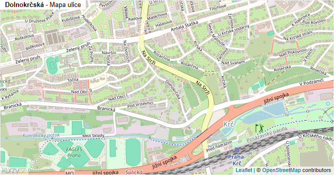 Dolnokrčská - mapa ulice