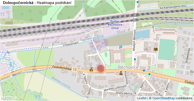 Dolnopočernická - mapa podnikání