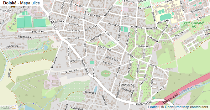 Dolská - mapa ulice