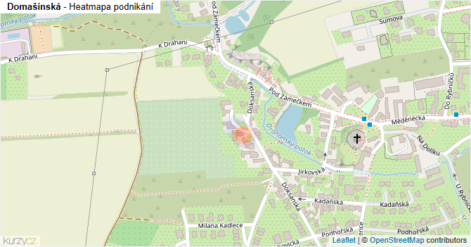 Domašínská - mapa podnikání