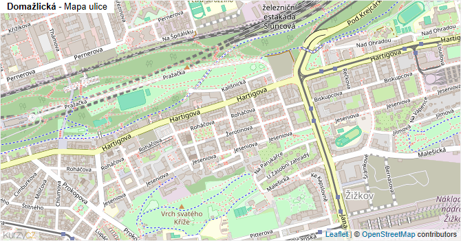 Domažlická - mapa ulice