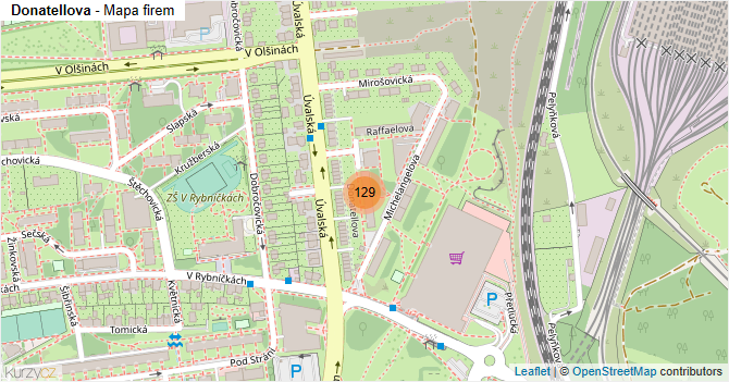 Donatellova - mapa firem