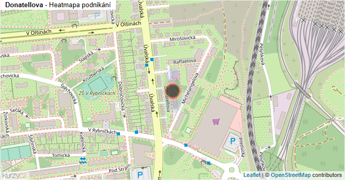 Donatellova - mapa podnikání