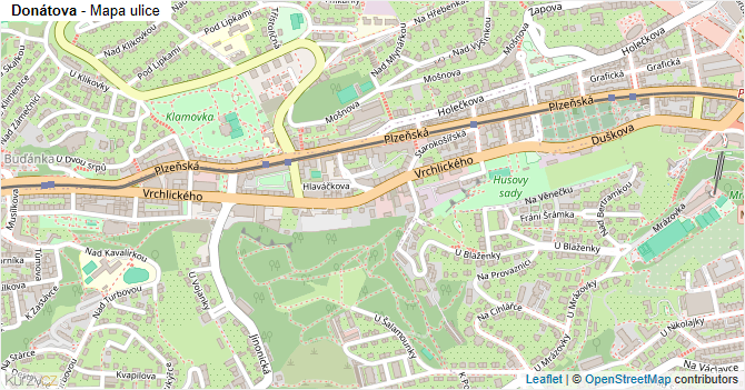 Donátova - mapa ulice