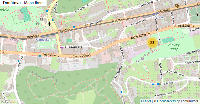Donátova - mapa firem