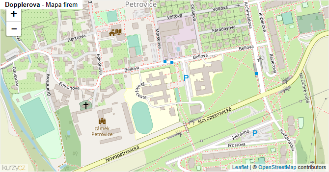 Dopplerova - mapa firem