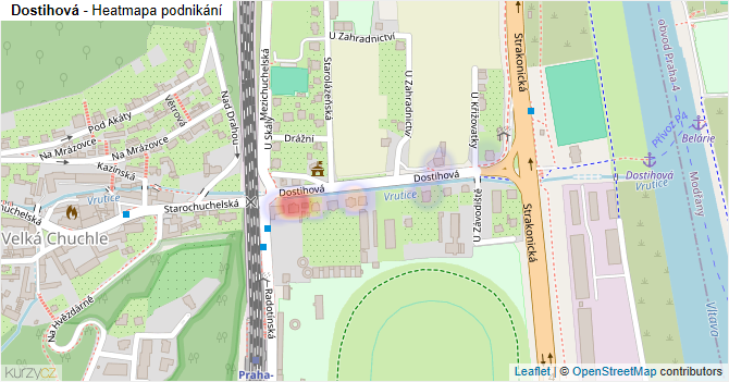 Dostihová - mapa podnikání