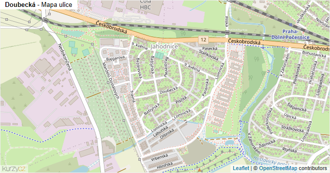 Doubecká - mapa ulice