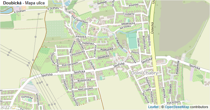 Doubická - mapa ulice