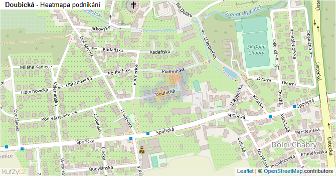 Doubická - mapa podnikání