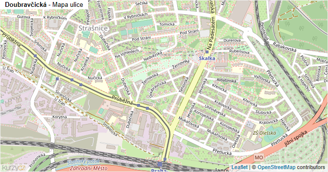 Doubravčická - mapa ulice