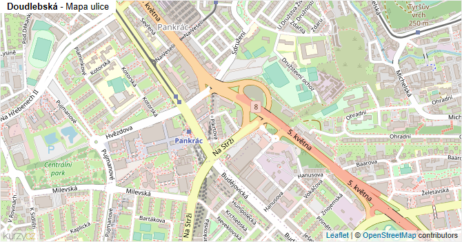 Doudlebská - mapa ulice