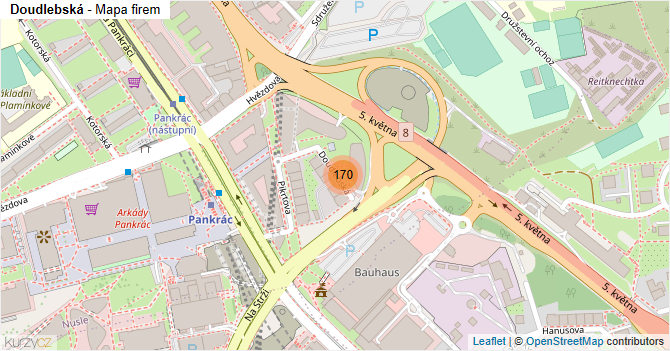 Doudlebská - mapa firem