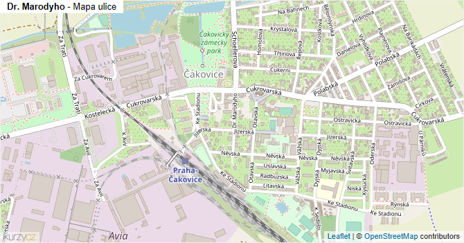 Dr. Marodyho - mapa ulice
