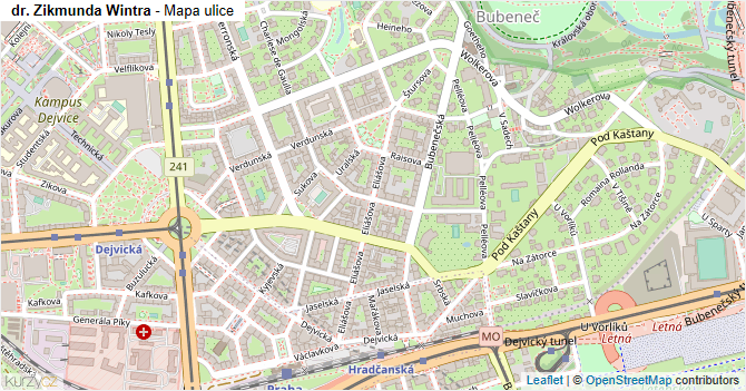 dr. Zikmunda Wintra - mapa ulice