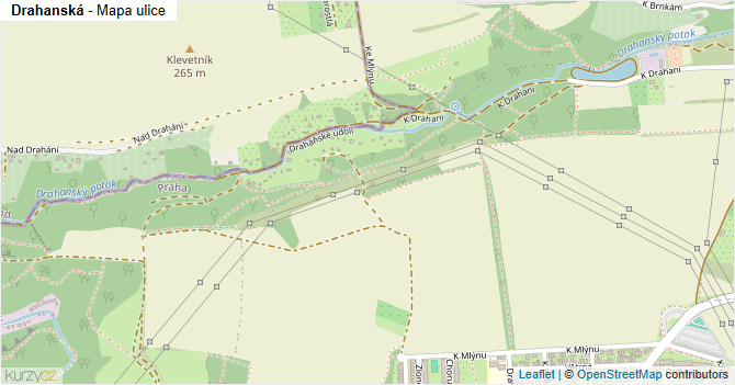 Drahanská - mapa ulice