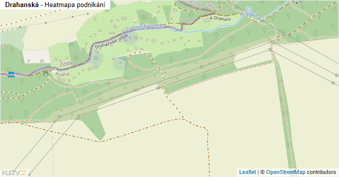 Drahanská - mapa podnikání